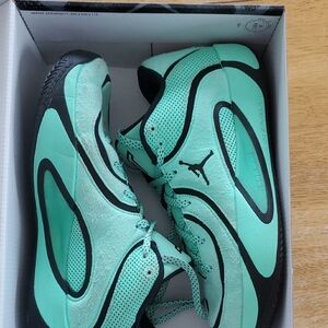 Jordan Tatum 4 Green Glow and Black Sneakers